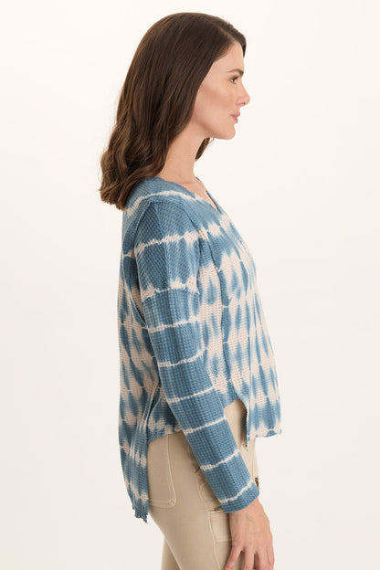 Arnie Thermal Asymmetrical Hem V-Neck Top