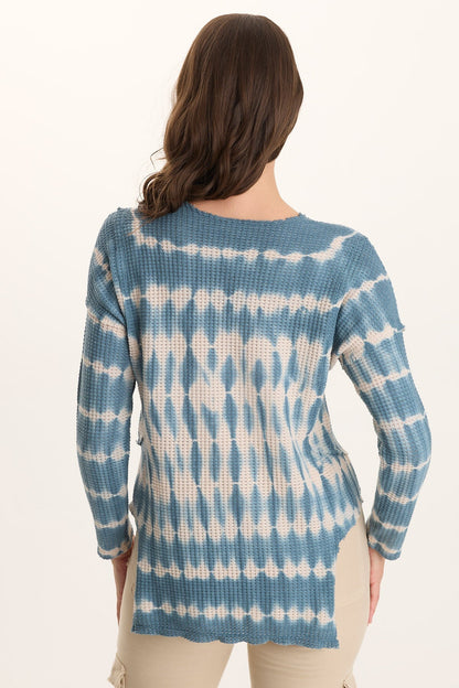 Arnie Thermal Asymmetrical Hem V-Neck Top