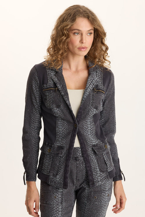 Kirklyn Textured Jacquard Novelty Stretch Blazer