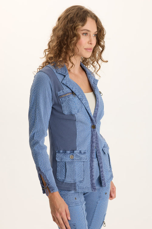 Kirklyn Textured Jacquard Novelty Stretch Blazer