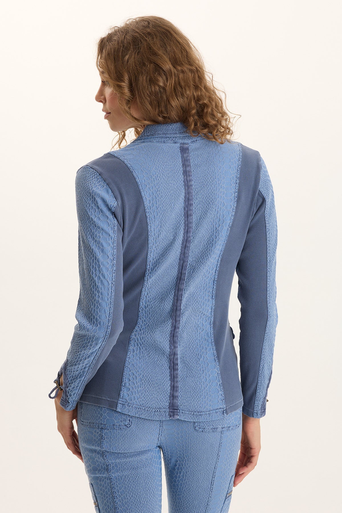 Kirklyn Textured Jacquard Novelty Stretch Blazer