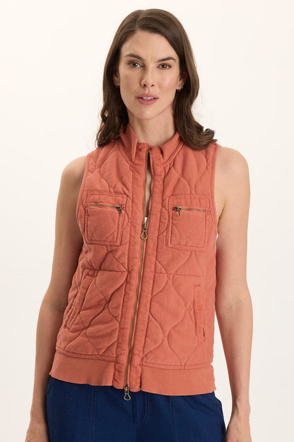 Aeric Quilted Zipper Pocket Vest