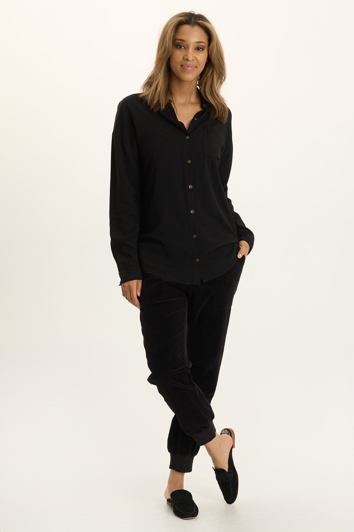 Dusten Lightweight Oversize Button-Up