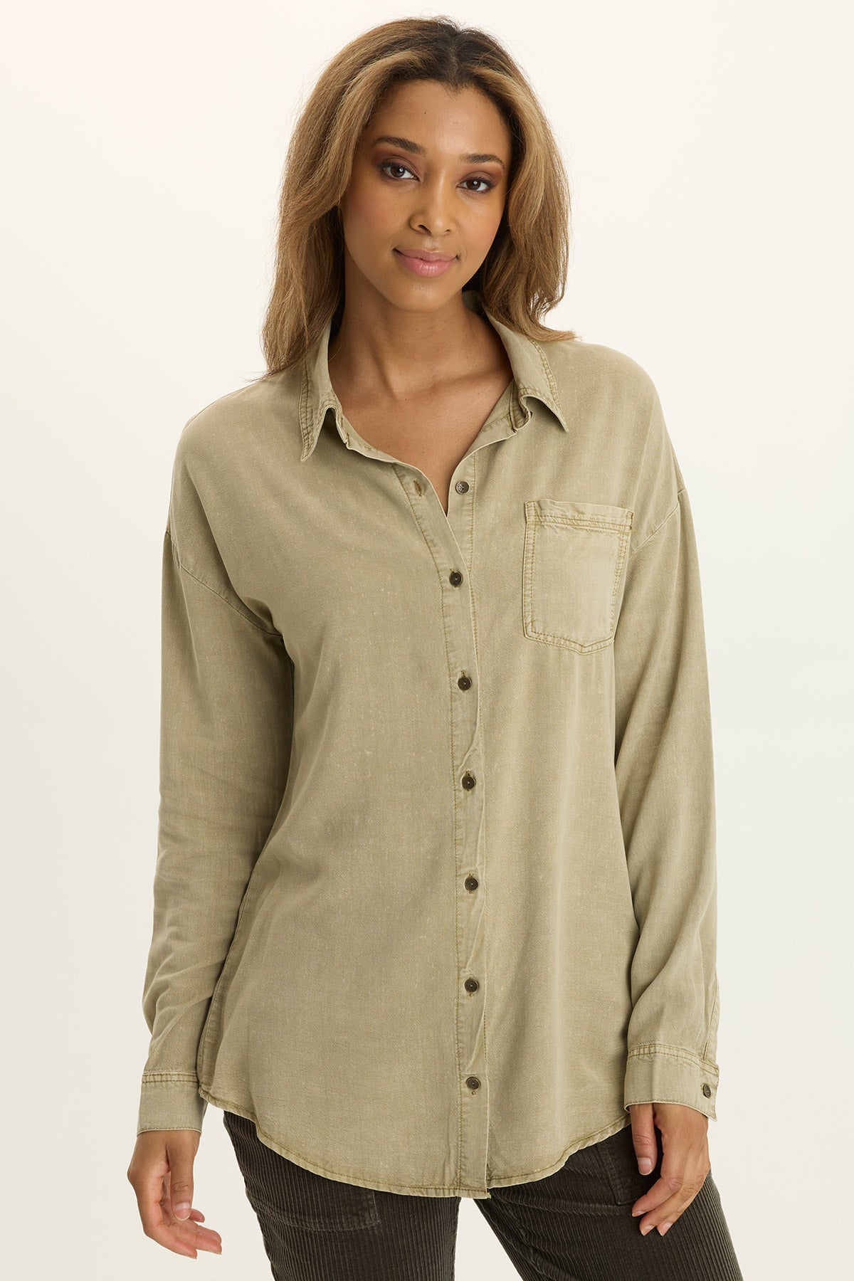 Dusten Lightweight Oversize Button-Up