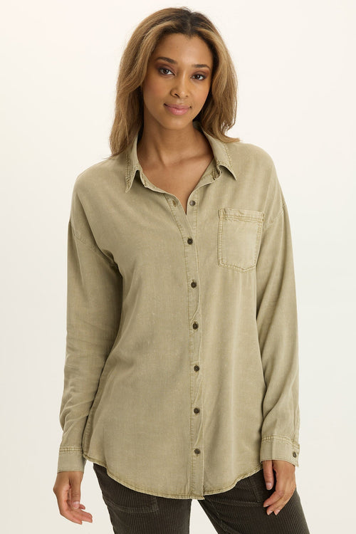 Dusten Lightweight Oversize Button-Up