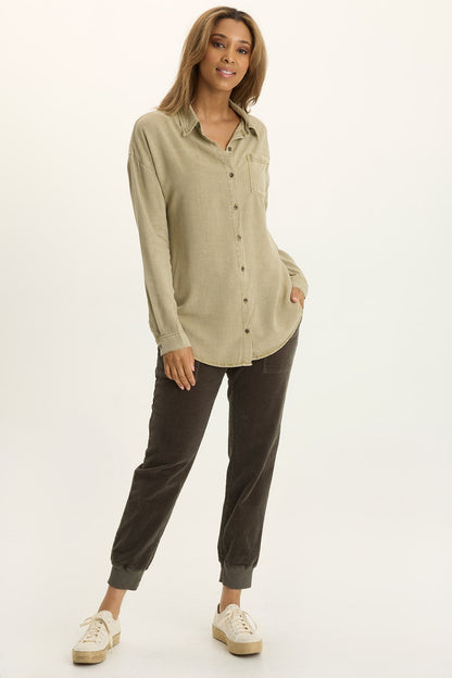 Dusten Lightweight Oversize Button-Up