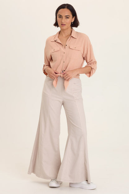 Tyrell Lightweight Tie-Front Button-Up