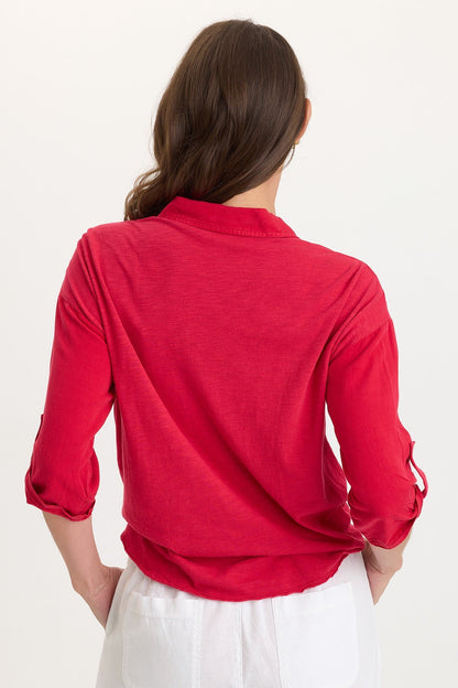 Tyrell Lightweight Tie-Front Button-Up
