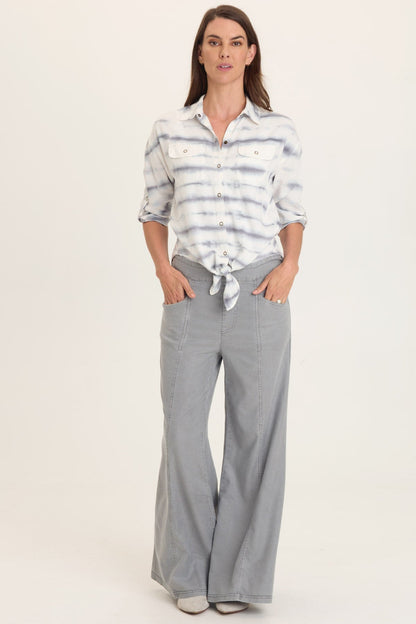 Tyrell Lightweight Tie-Front Button-Up