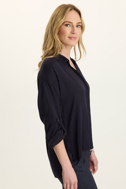 Aeson Relaxed-Fit Stripe Button-Up