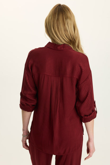 Aeson Relaxed-Fit Stripe Button-Up