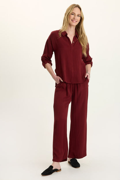 Aeson Relaxed-Fit Stripe Button-Up