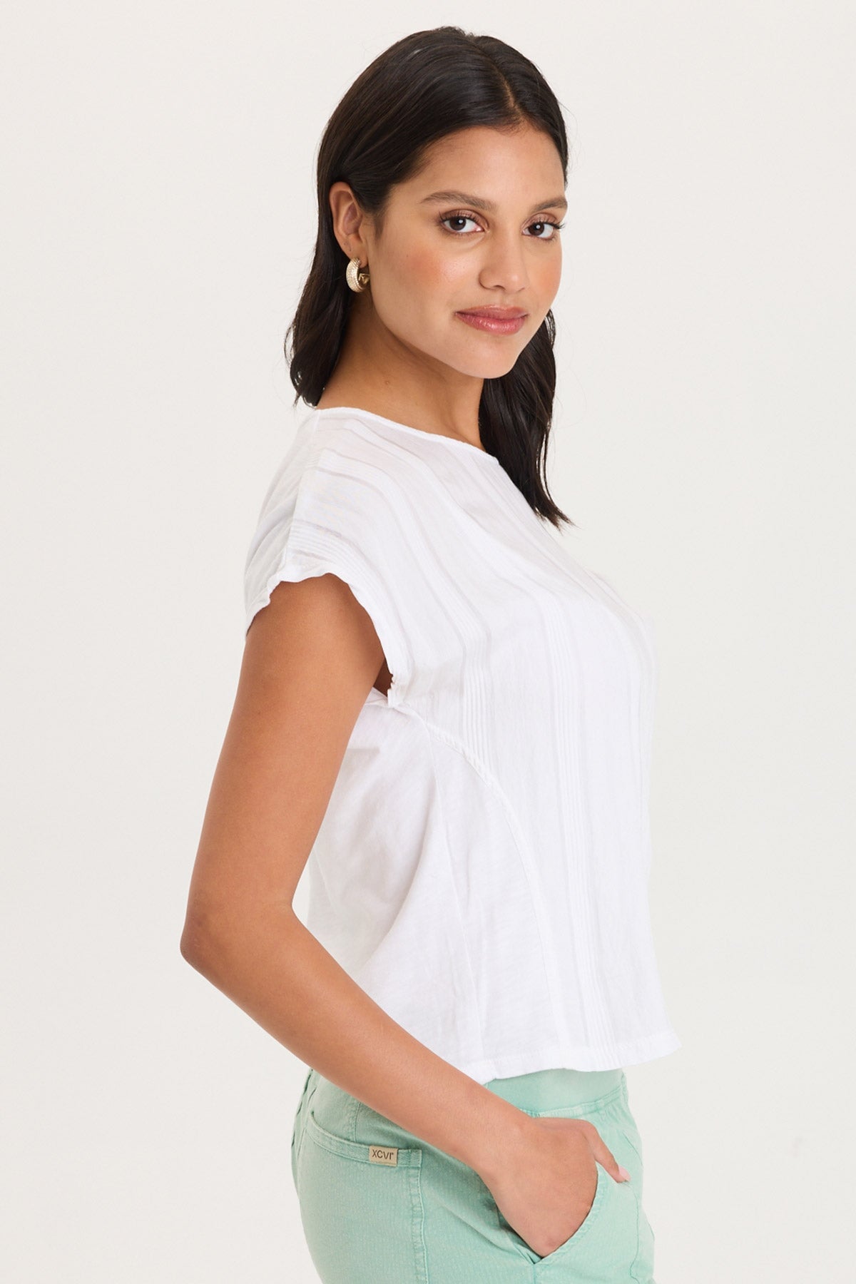 Adgar Textured Stripe/Jersey Tee