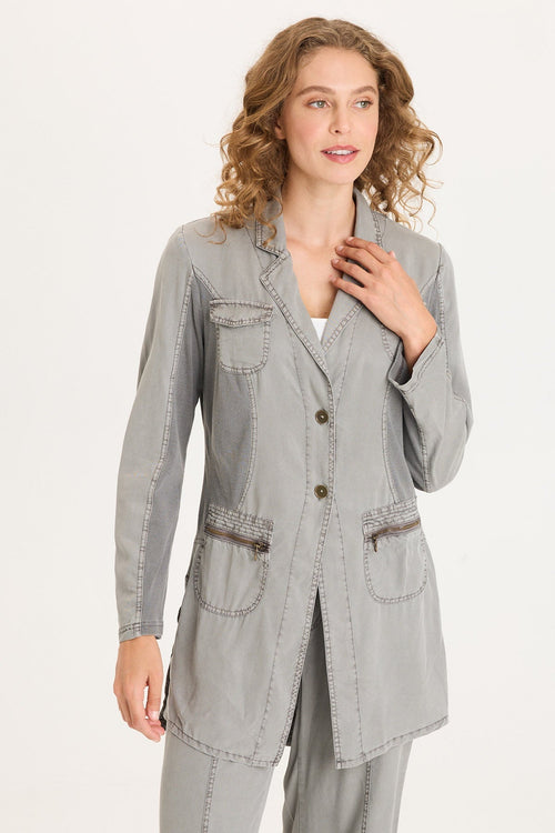 Cutmore Two-Button Long Blazer
