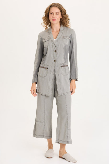 Cutmore Two-Button Long Blazer