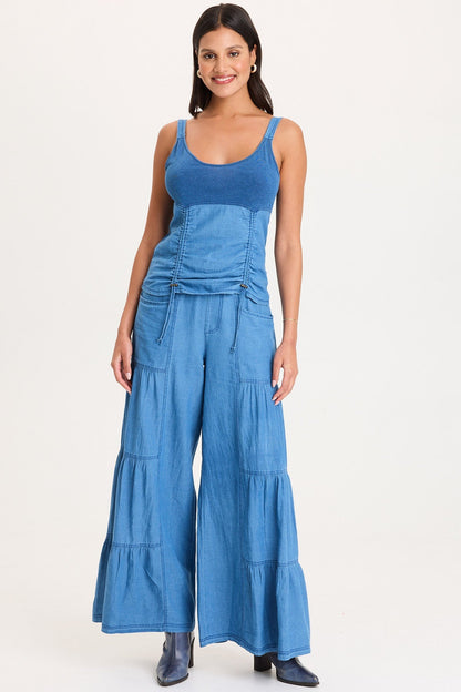 Fife Adjustable Cord Twill/Jersey Tank