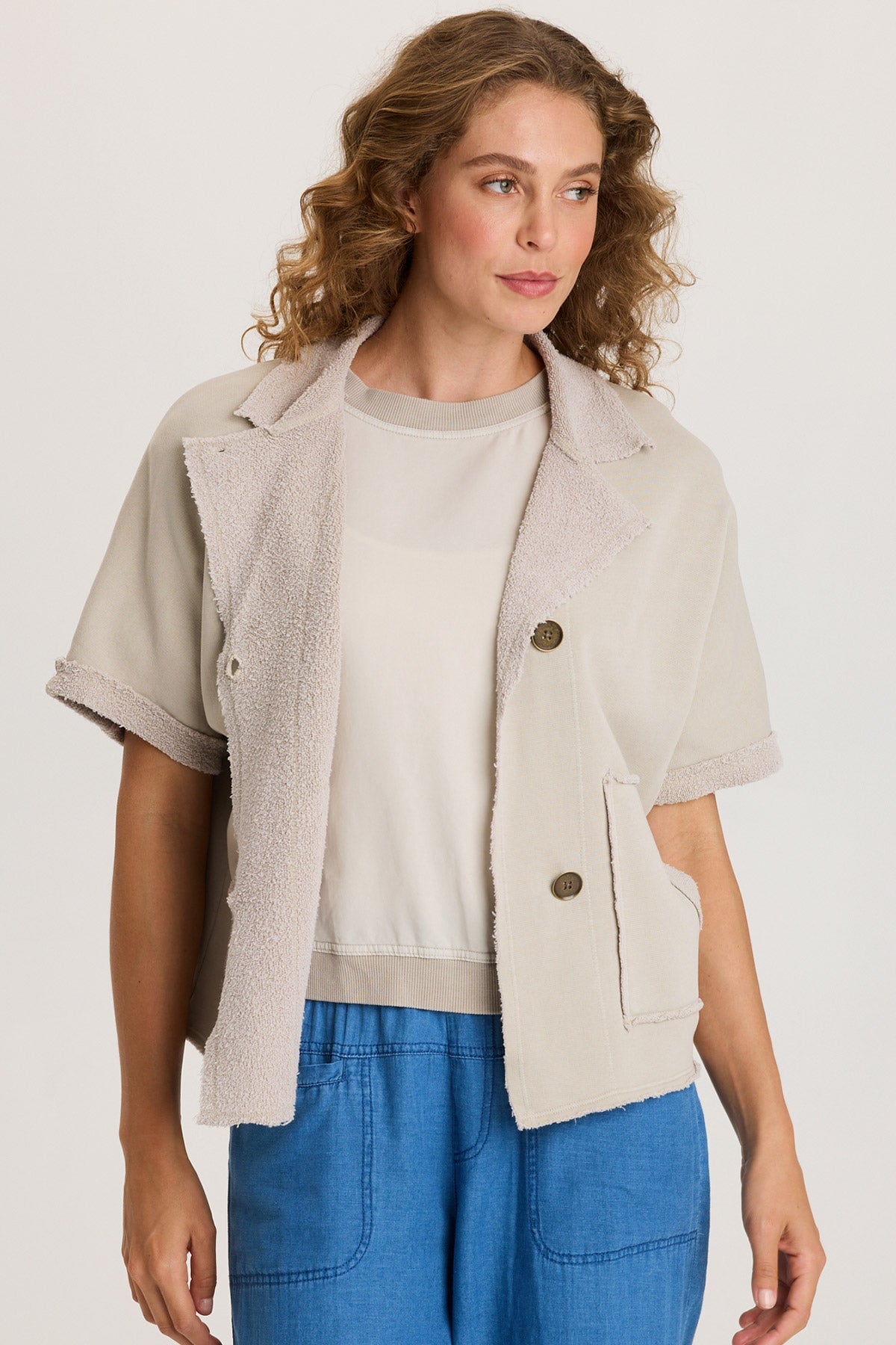 Kennison Short Sleeve Fleece Capelet