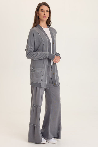 Trude Fleece Button-Up Cardigan