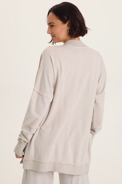 Trude Fleece Button-Up Cardigan