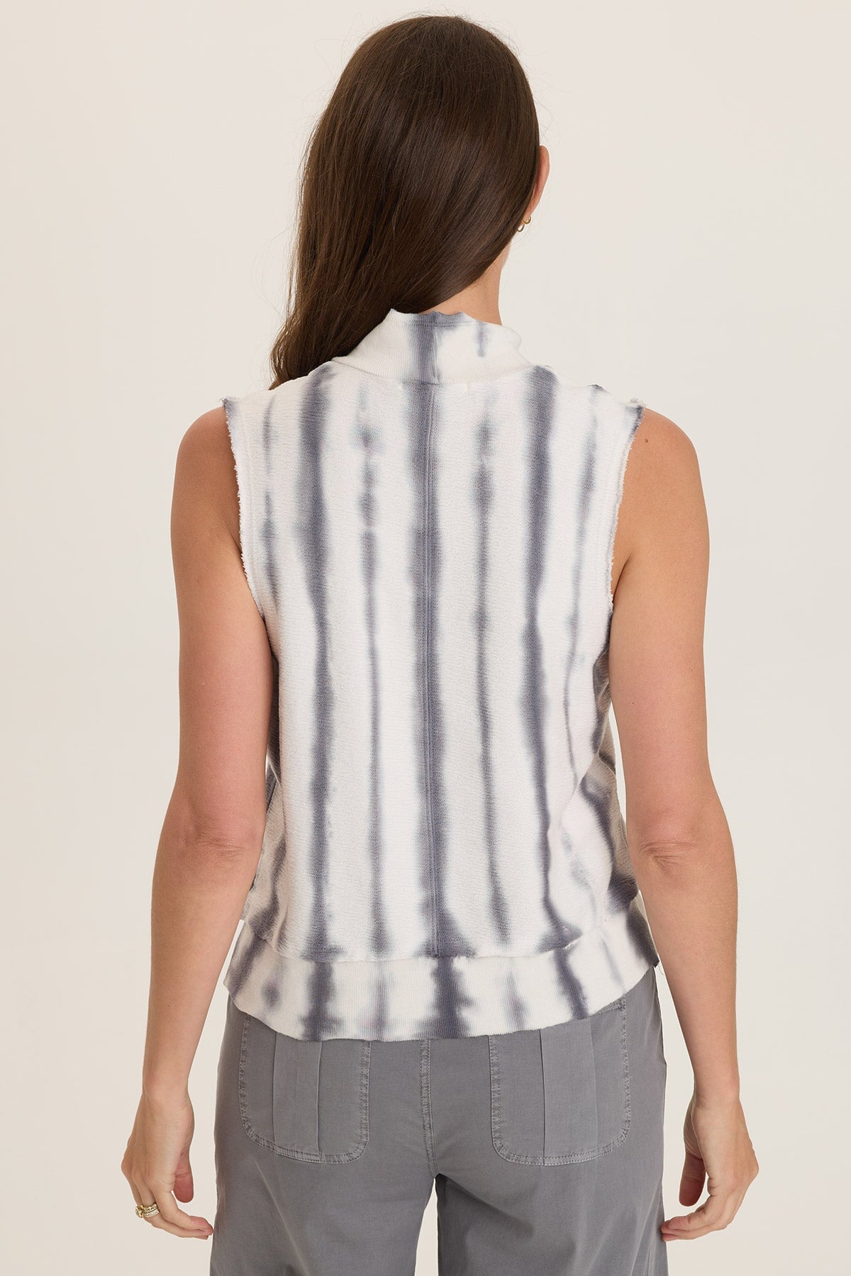 Isolde Mock Neck Crepe Knit Tank