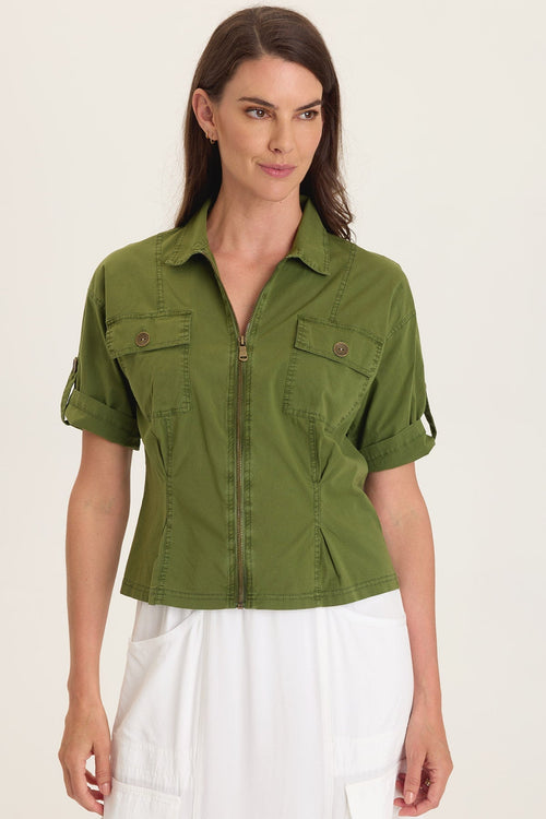 Tammen Dart Tucks Poplin Shacket