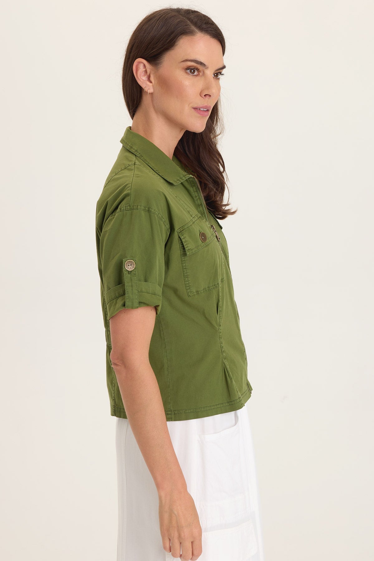 Tammen Dart Tucks Poplin Shacket