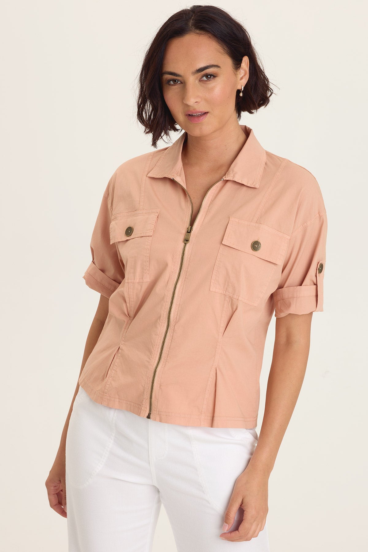 Tammen Dart Tucks Poplin Shacket