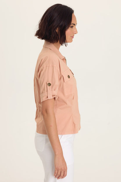 Tammen Dart Tucks Poplin Shacket