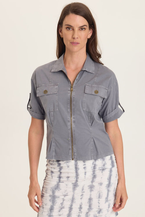 Tammen Dart Tucks Poplin Shacket