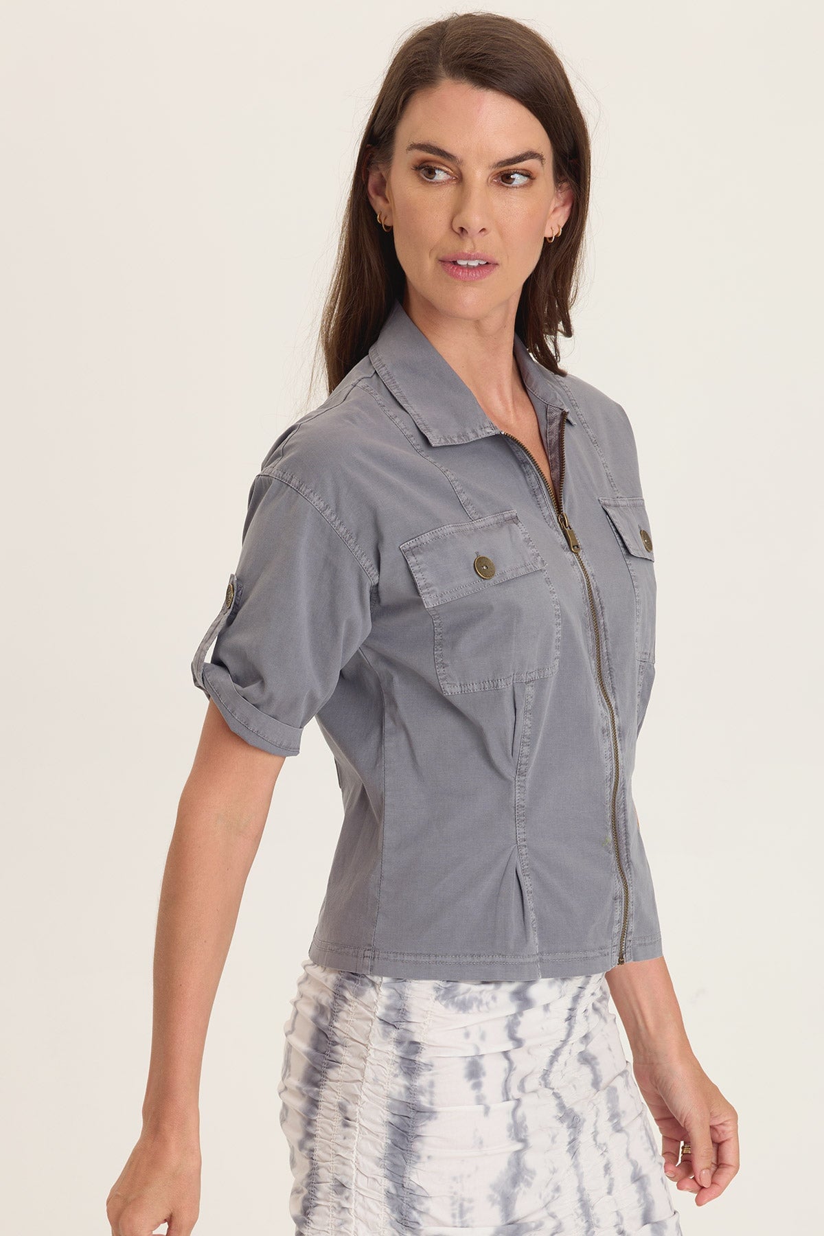 Tammen Dart Tucks Poplin Shacket