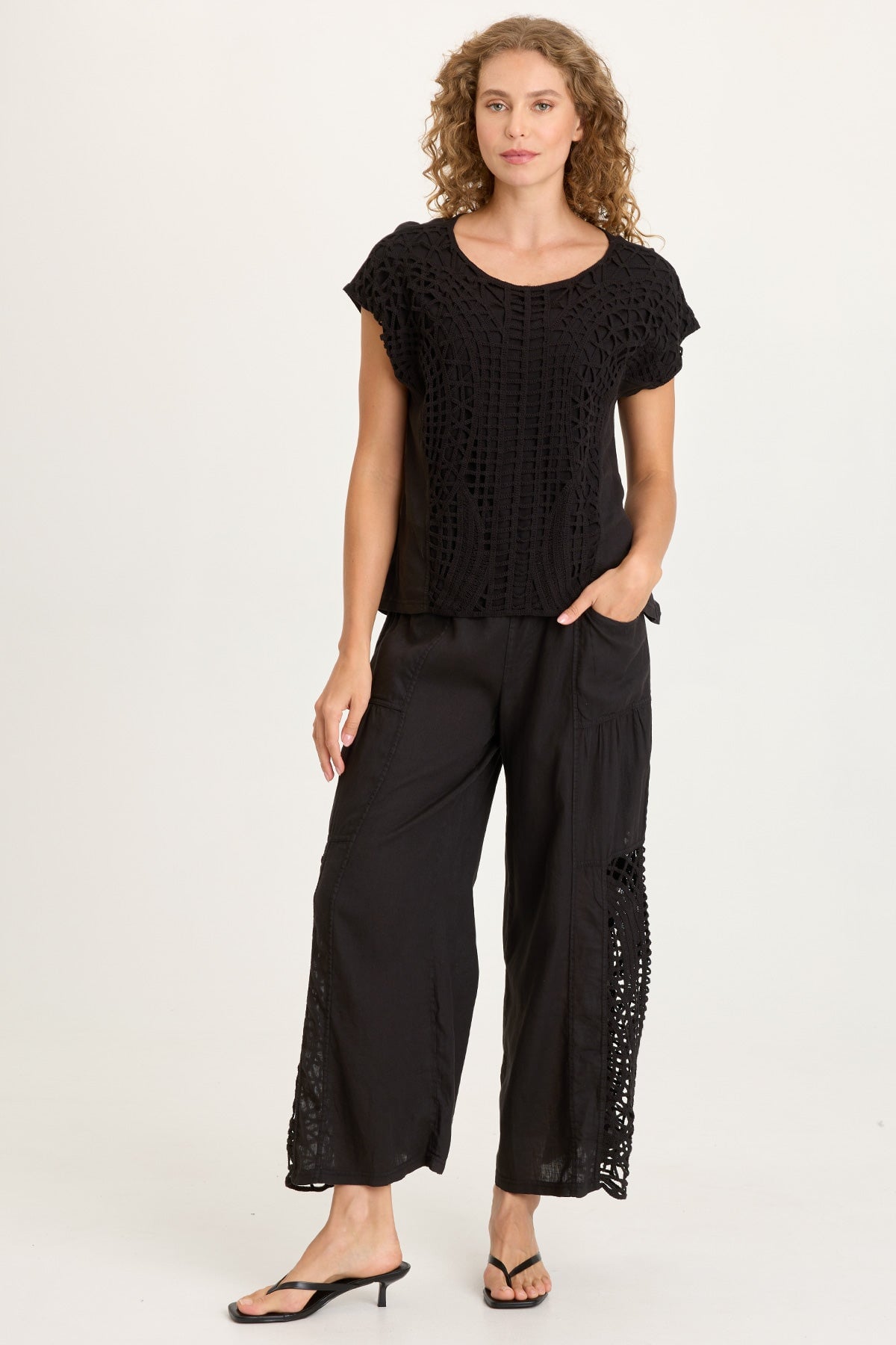 Nashir Crochet/Jersey Top