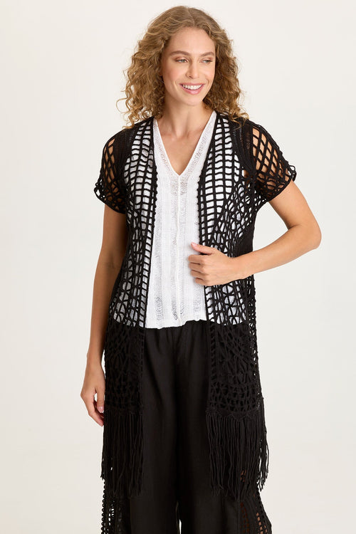 Calix Crochet Fringe Cover-Up