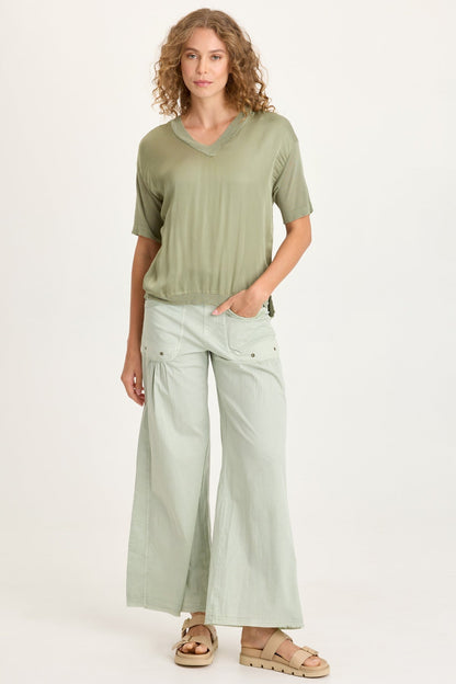 Brently Poplin Wide Leg Pant