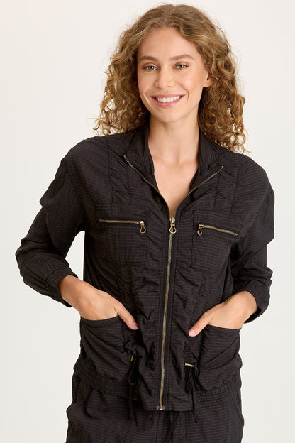 Amis Textured Cinchable Bomber