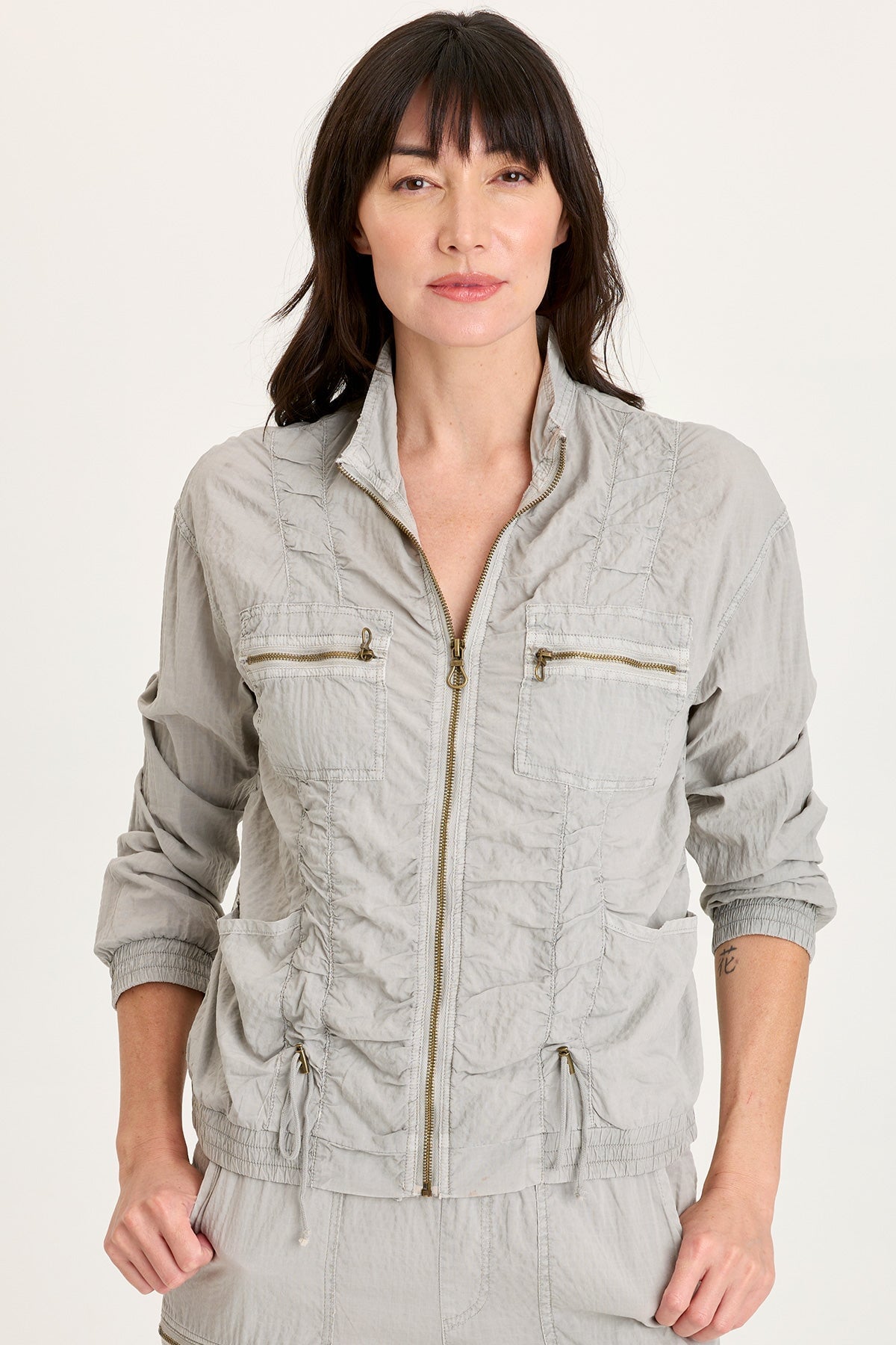 Amis Textured Cinchable Bomber