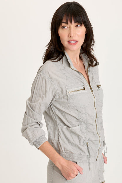 Amis Textured Cinchable Bomber