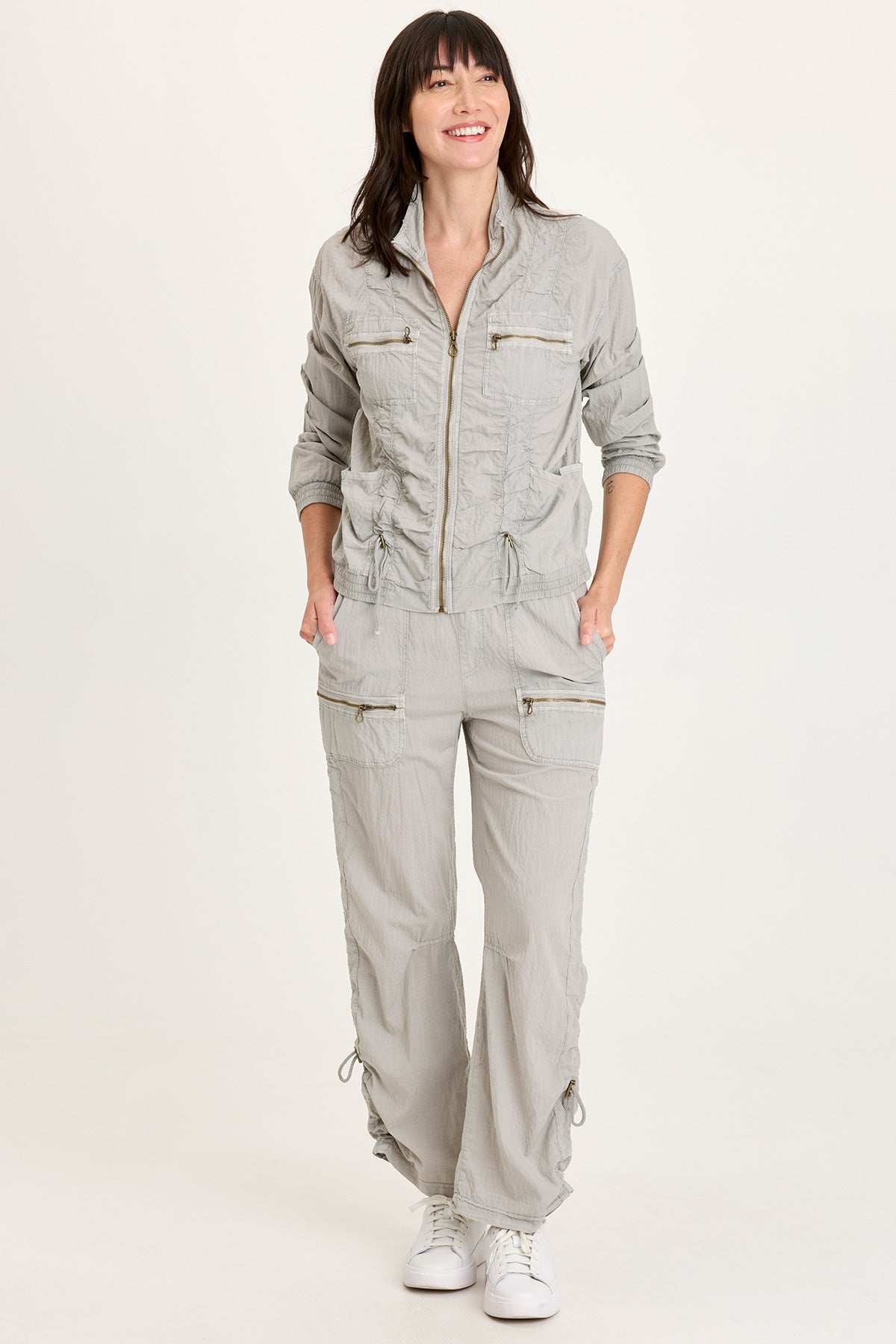 Amis Textured Cinchable Bomber