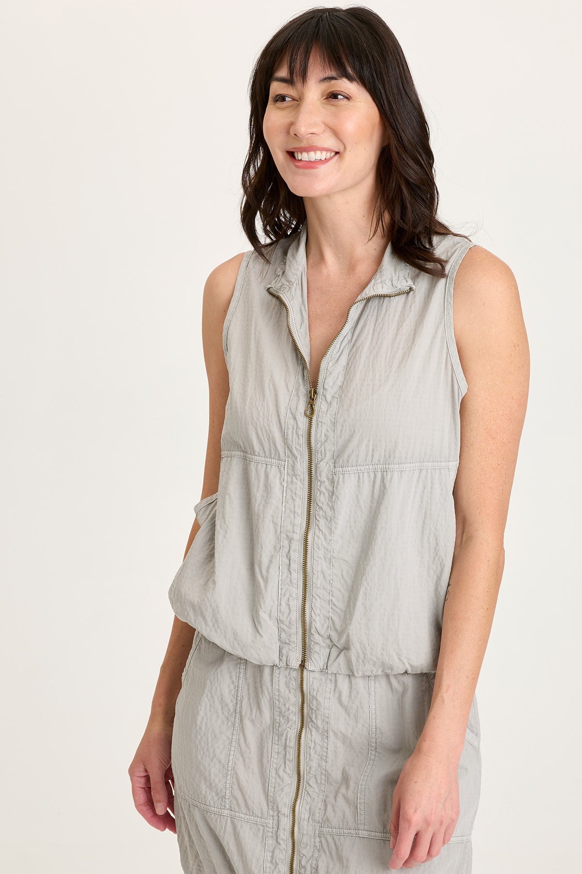 Tallis Textured Zip Front Vest