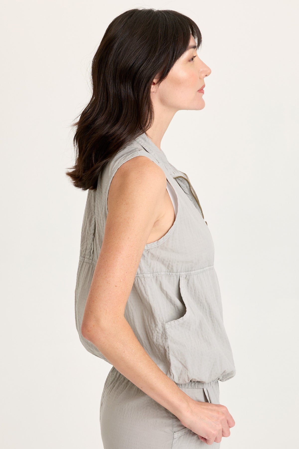 Tallis Textured Zip Front Vest
