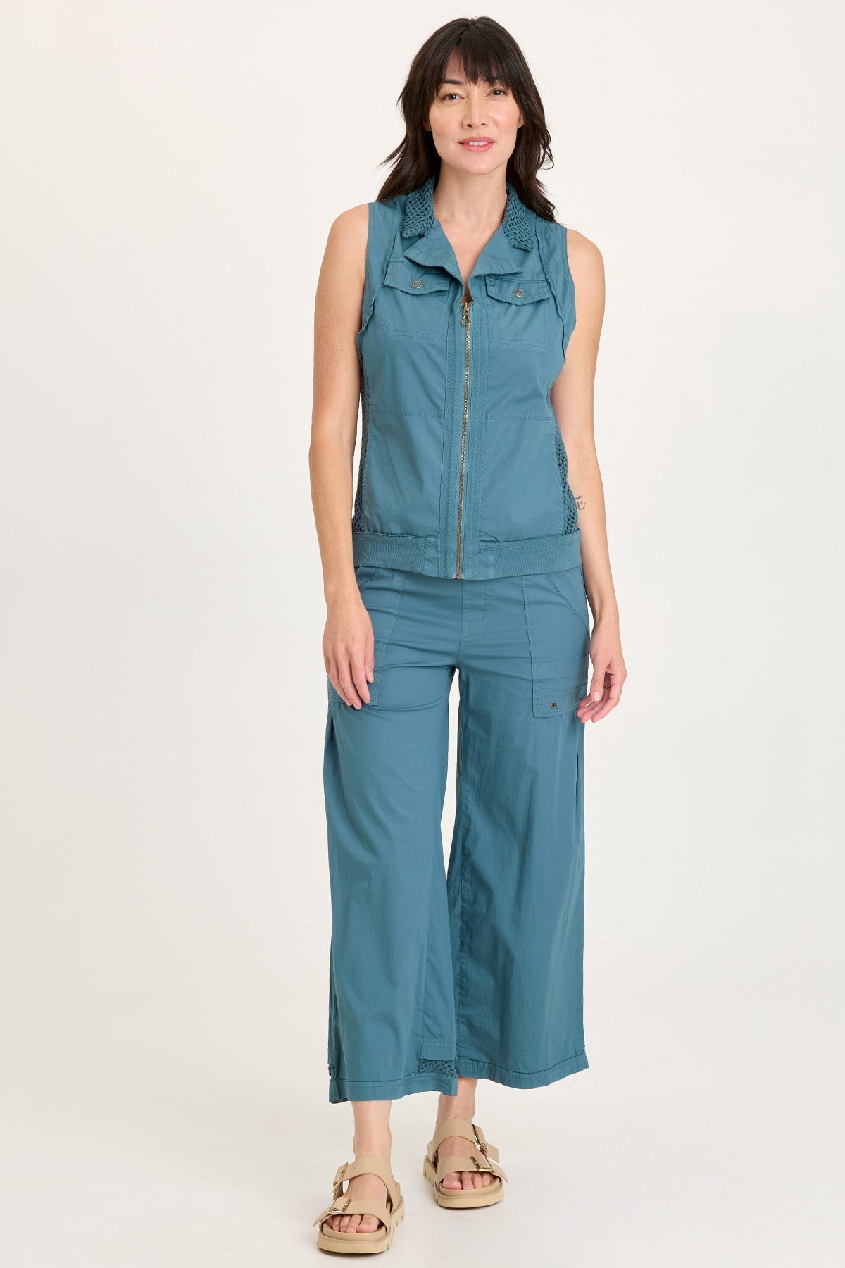 Helsa Poplin/Mesh Vest