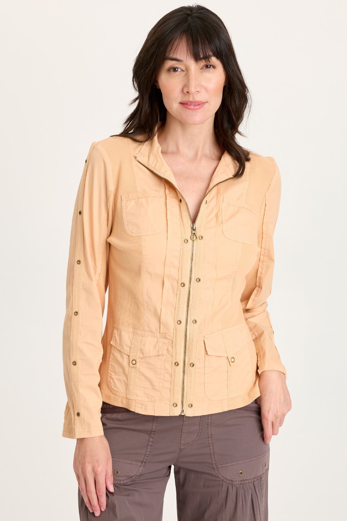 Murphy Poplin Fitted Zip-Up Jacket