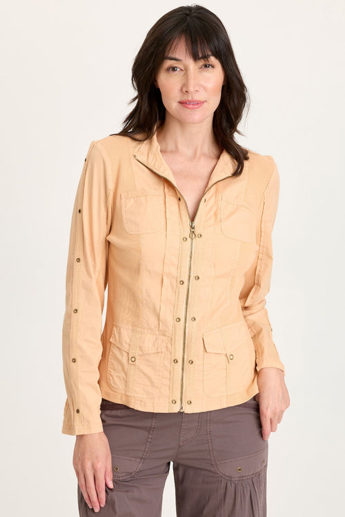 Murphy Poplin Fitted Zip-Up Jacket