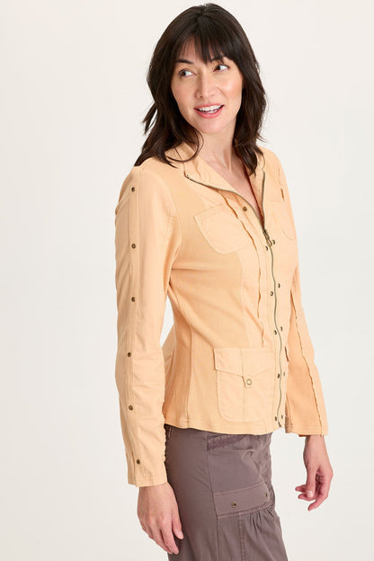 Murphy Poplin Fitted Zip-Up Jacket