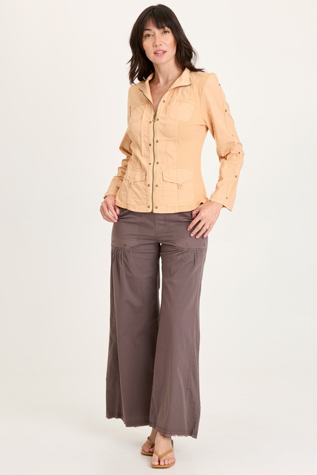 Murphy Poplin Fitted Zip-Up Jacket