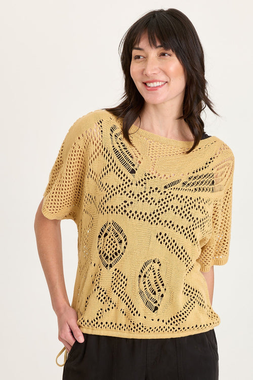 Macon Cotton Knit Short Sleeve Top