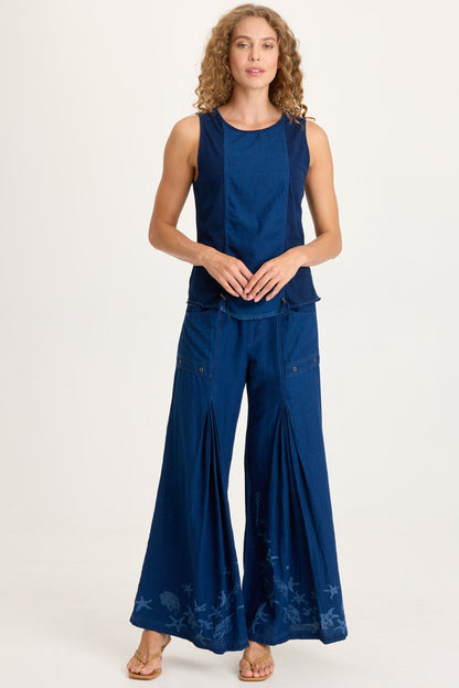 Cobie Indigo Corded Front Tank