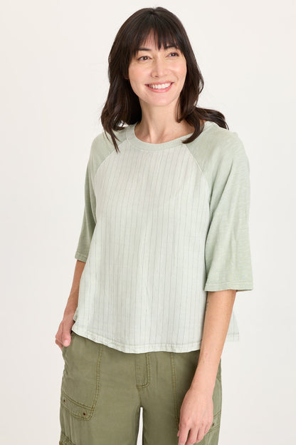 Jory Pinstripe Raglan Top