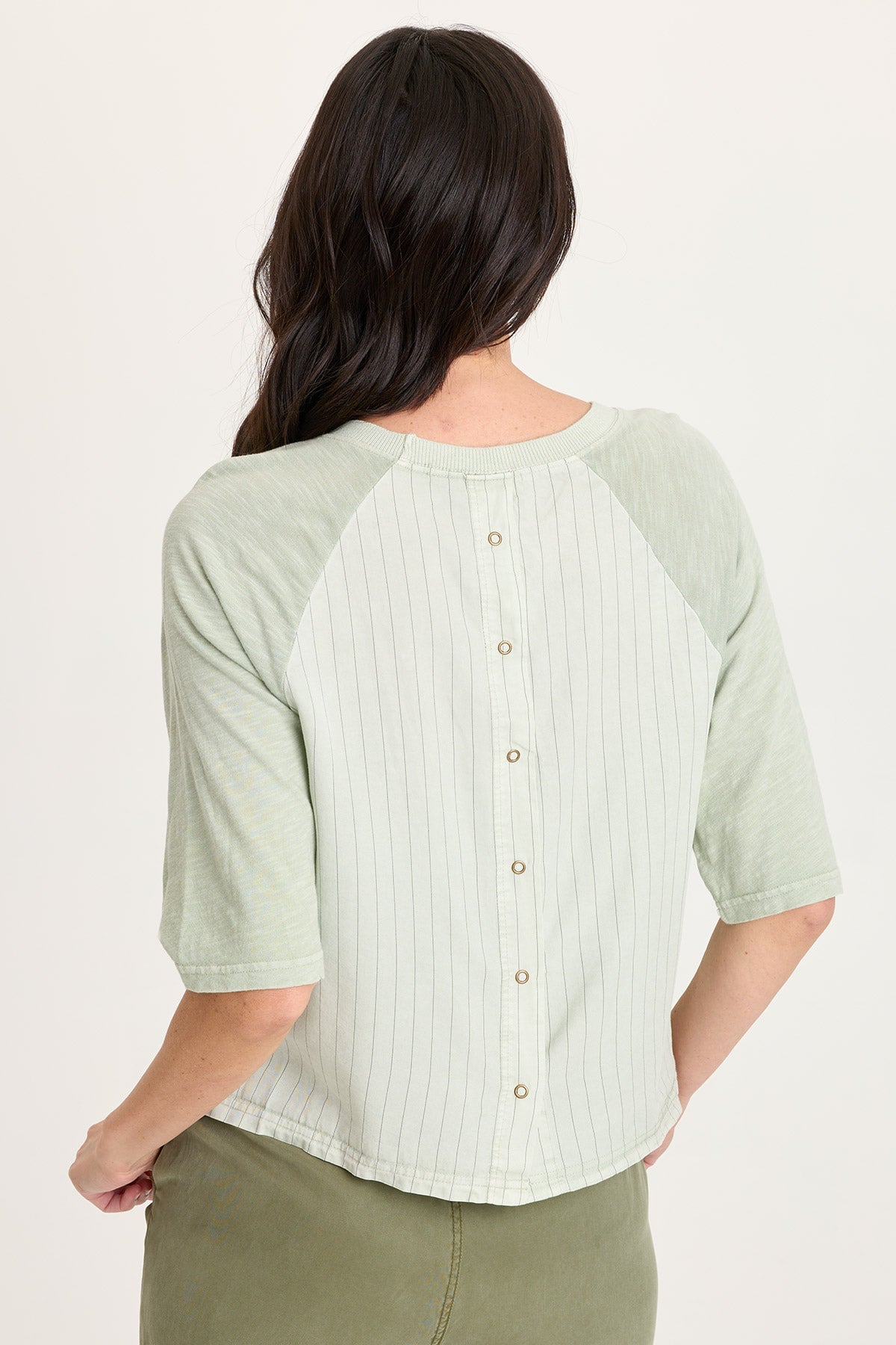 Jory Pinstripe Raglan Top
