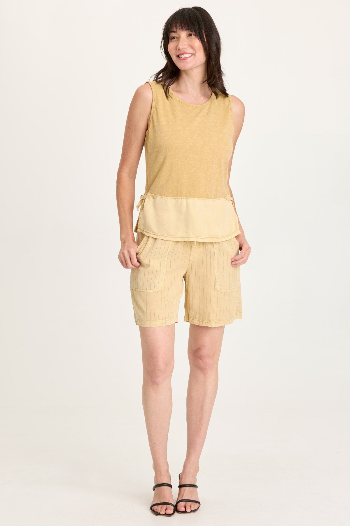 Lynn Pinstripe Paperbag Waist Short