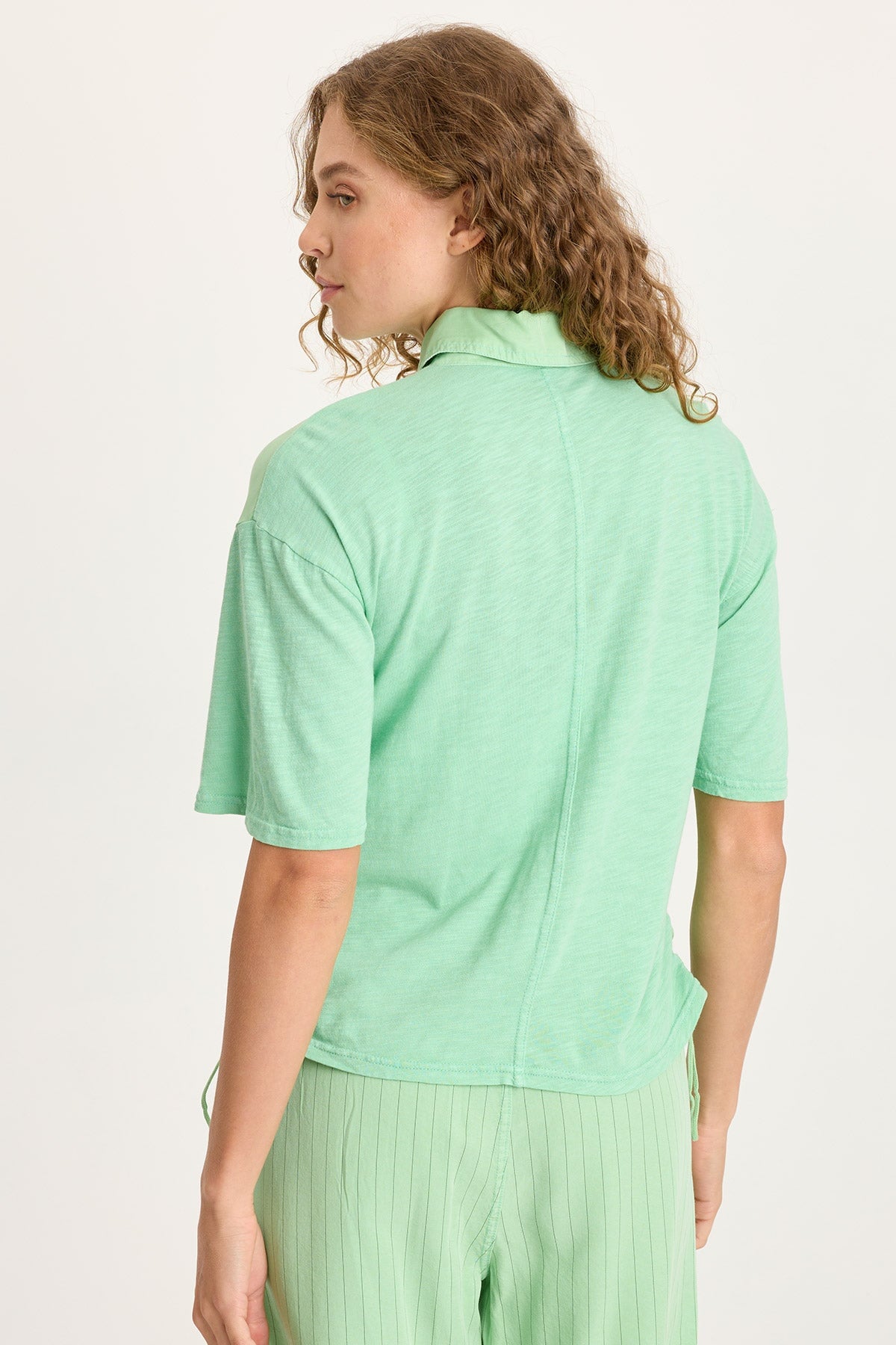 Kimbel Twill Classic Button-Up Top
